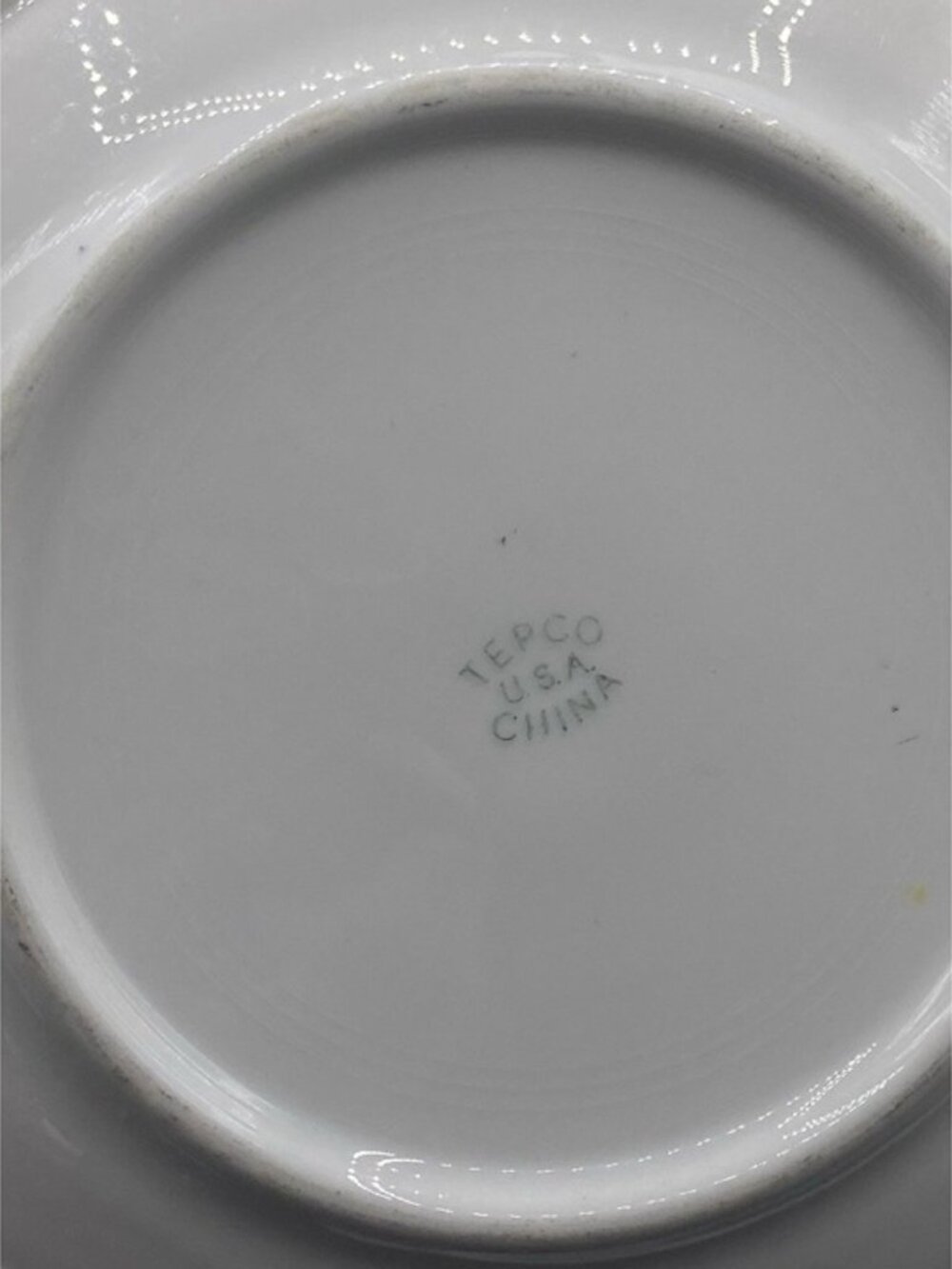 Tepco 9” Dinner Plate Tropical Hawaiian Hibiscus Maroon Restaurant Ware - Picture 6 of 9